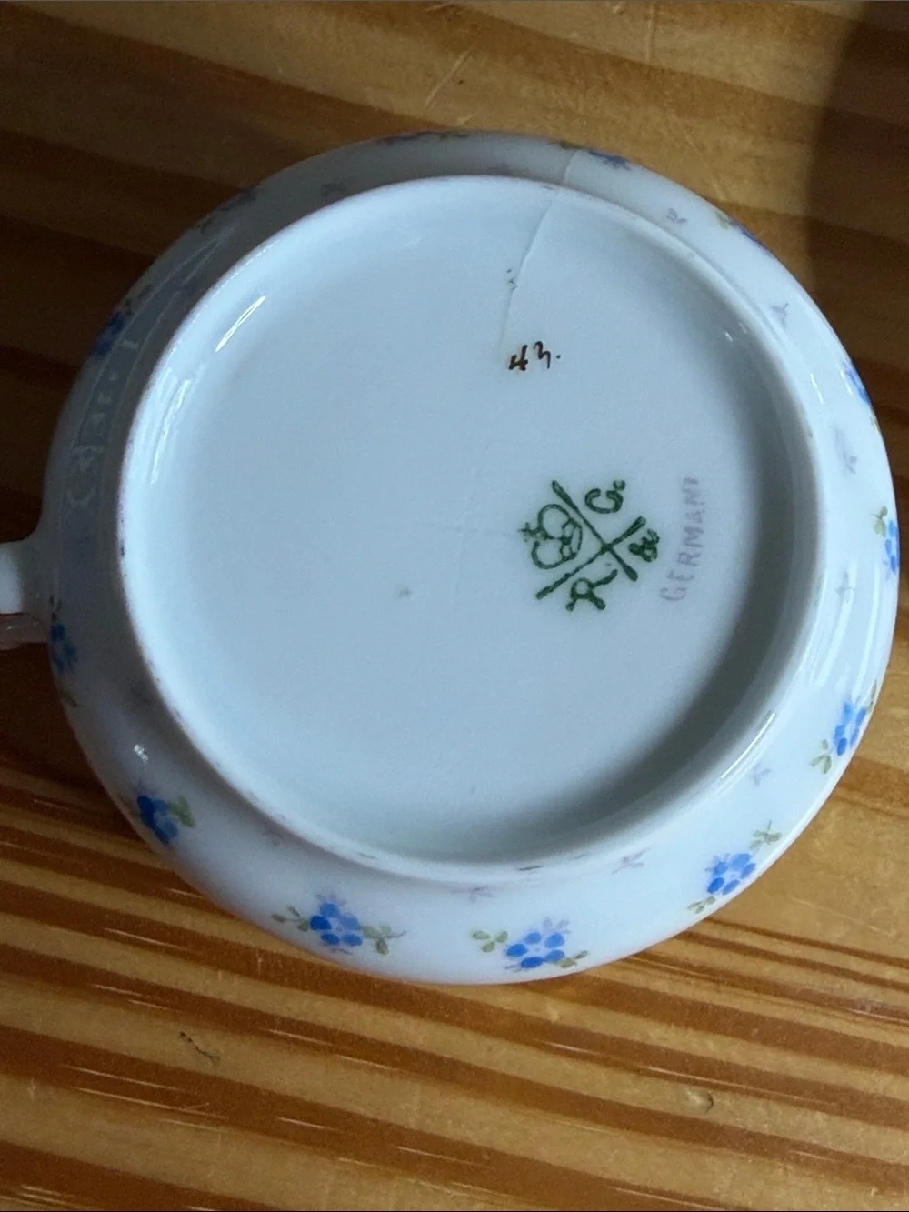 Antique Rosenthal RC Versailles Teacup Cracked AS-IS